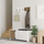 Raft këpucësh Decortie Moni 37x105x47cm, i bardhë/kafe