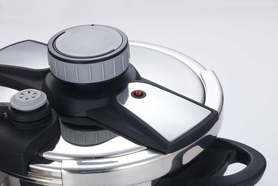 Tenxhere me presion elektrike Zyle ZY206PCCT, 6L, çelik inox, argjend