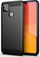 Kopertinë Forcell Carbon për Xiaomi Redmi 10, gomë e fortë, e zezë
