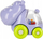 Lodër karrocë me rrotulla BamBam Hippo Rattle, për bebe 6+, vërtitet dhe tingëllon, lejla