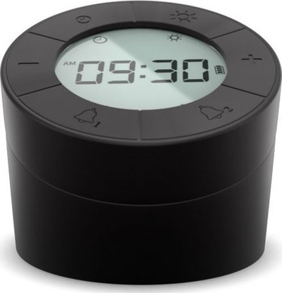 Orë digjitale me alarm Mebus 25648, ekran i madh, dritë nate, e zezë