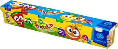 Set plasteline Astra Frutolina, 6 kanaçe, 6 ngjyra, aromë frutash