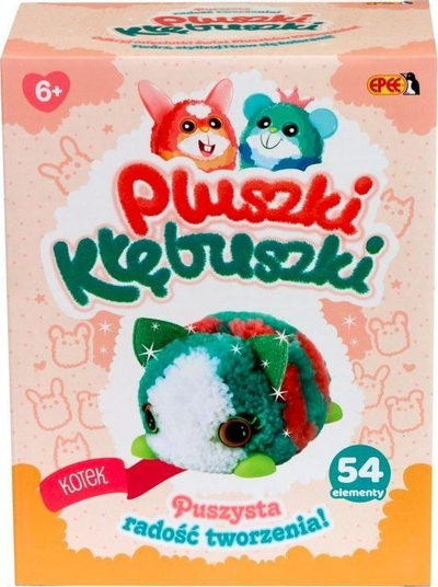 Set lodër pelushi Epee Pluszki Kłębuszki Kitten, 54 elemente, shumëngjyrësh