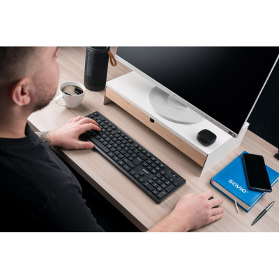 Tastierë pa tel Savio KB-02, USB 2.4GHz, me tastierë numerike, e zezë