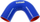 Elbow silikoni TurboWorks Pro, 38mm, 135°, blu