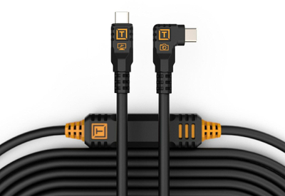 Kабел TetherTools Tether Pro, USB C во USB C, 9.4 m, црн