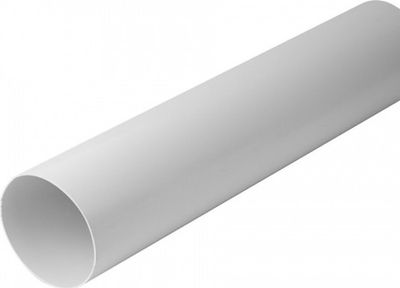 Kanal ventilimi Euro3plast Ventilation Technology, diametër 125mm, plastikë ABS, i bardhë