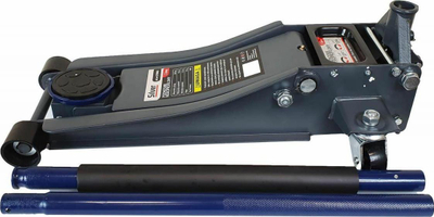 Krik hidraulik makine Silver Trolley 3T, 75–500 mm, profil i ulët, gri