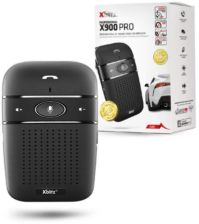Set hands free për makinë Xblitz X900 Pro, Bluetooth 4.1, bateri me kapacitet të madh, i zi