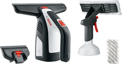 Чистач за прозорци Bosch GlassVac, без кабел, полначка батерија, црн