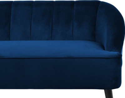 Divan 3-ulës Beliani Alsvag, kadife, 191 cm, blu navy