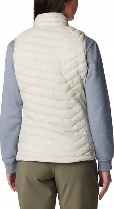 Jelet për femra Columbia Powder Pass Vest W 1832222278, najlon, i lehtë, bezhë