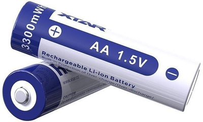 Bateri me u mbush Xtar R6 AA, Li-ion 1.5V, 2000mAh 4 copë, bardhë blu
