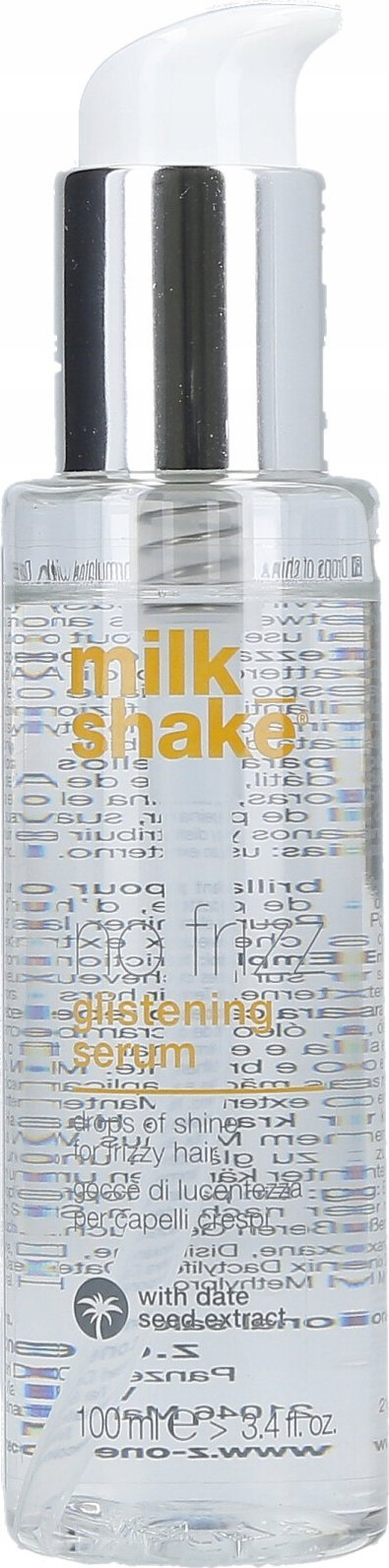 Serum për flokët Milk Shake No Frizz Glistening, kundër frizz-it, 100 ml, transparent