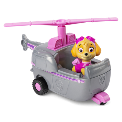 Lodër helikopter Spin Master Paw Patrol Skye, me kukull Skye, gri rozë