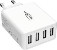 Karikues muri Ansmann HC430, 4x USB A, 30W 3A, i bardhë