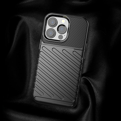 Mbulesë telefoni Thunder Case Flexible për iPhone 13 Pro, TPU, e zezë