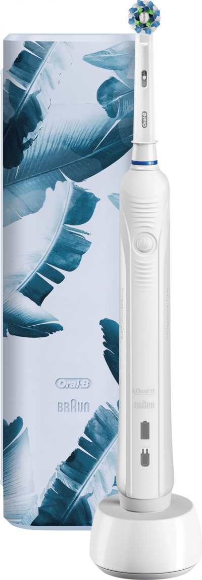 Furçë dhëmbësh elektrike Oral-B Pro 1 750 CrossAction, me kuti udhëtimi, e bardhë