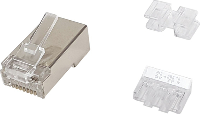 Konektor RJ45 LevelOne Equip 121147, STP Cat.6A, set 100 copë, transparent