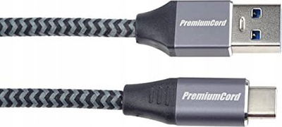 Kabllo USB PremiumCord USB C në USB A, 3m, 3A 5Gbit/s, i zi