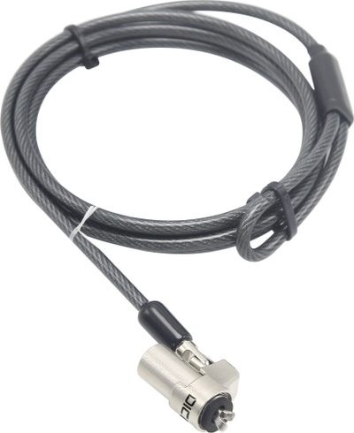 Кабел за безбедност Dicota D31540, 2m, за лаптоп и монитори, сребрен