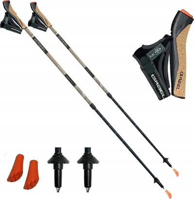 Shkopinj Nordic Walking Gabel Stretch Lite, alumin, 75-130 cm, ngjyrë rërë