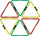 Shkallë stërvitje Maxwel Triangles, palosëse 4 m, set 6 trekëndësha, shumëngjyrëshe