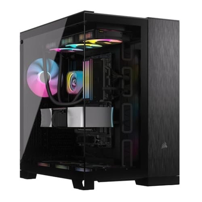Kutia PC Corsair 6500X Mid Tower, xham i temperuar, Obsidian e zezë