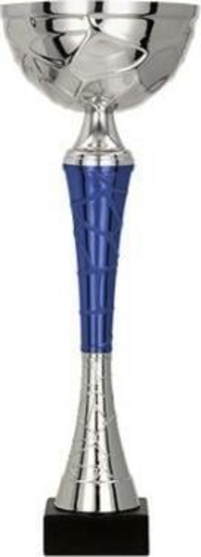 Kupë metalike Victoria Sport, 21 cm, blu / argjendtë