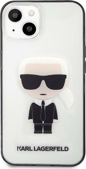 Mbrojtëse telefoni Karl Lagerfeld KLHCP13SHIKCK, për iPhone 13 mini 5.4", transparents, dizajn Ikonik Karl