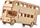 Puzzle druri 3D Nice Idea, model autobuz me dy kate, ngjyrë druri natyrale