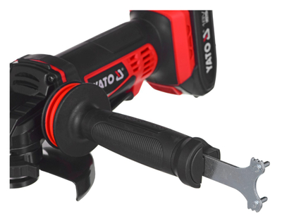 Brushe këndore me bateri Yato YT-82826, 18V, disk 125mm, e kuqe