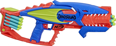 Lodër lëshuse Nerf Hasbro DinoSquad Terrodak, 4 fishekë shkumë, shumëngjyrësh