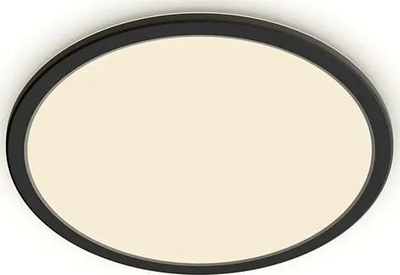 Плафонска таванска светилка Philips SuperSlim LED, Ø24.5 cm, IP44, црна