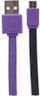 Kabllo USB Manhattan Flat, USB A në Micro USB B, 1m, zi lejla