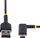 Kabllo karikimi StarTech.com USB A në USB C, 15cm, 3A, kënd i djathtë, i zi