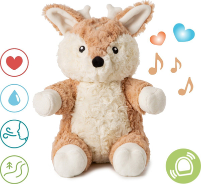 Llampë muzike për fëmijë Cloud B Love Light Buddies Finley Fawn, dritë nate, tinguj qetësues, bezhë