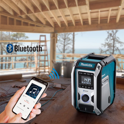 Radio pune Makita DMR114, DAB DAB+ FM, Bluetooth, e zezë me blu