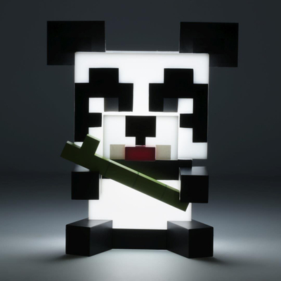 Dritë dekorative Paladone Minecraft Panda Icon Light, 11cm, me bateri, shumëngjyrëshe