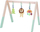 Palestër druri për beba Tooky Toy Wooden Baby Gym, 6 lodra varëse, për 0–18 muajsh, shumëngjyrëshe