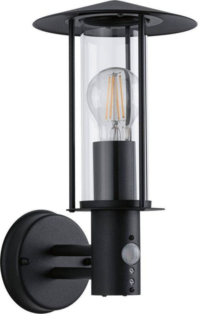 Aplice murale Paulmann Dark, IP44, me sensor lëvizje, gri e errët