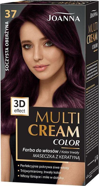 Ngjyrë për flokë Joanna Multi Cream Color, nr. 37, Juicy Aubergine