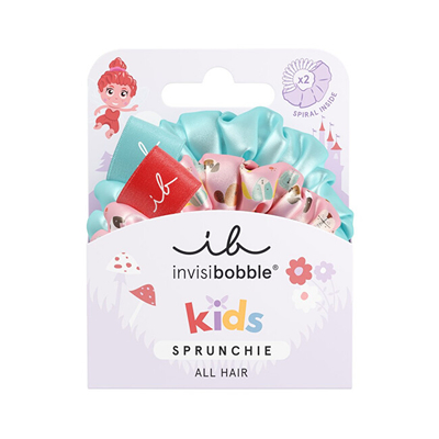 Set lidhëse për flokë Invisibobble Sprunchie Puppy Love, 2 copë, e gjelbër/rozë