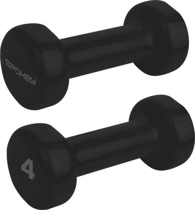 Shtanga dore Spokey Shape, vinyl, 2 x 4 kg, të zeza