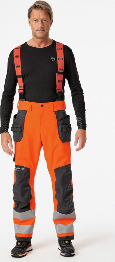 Pantallona pune Helly Hansen ALNA 2.0 SHELL CONS PANT CL 2, nr. 58, me reflekse, të zeza