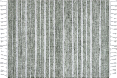 Tapet Beliani BADEMLI, 140x200 cm, model me vija, jeshile e errët