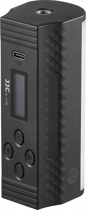 Dritë cilindrike RGB LED JJC, OLED, bateri 2500mAh, e zezë