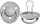 Memë qetësuese Bibs De Lux Silicone, 0-36m, e hirtë