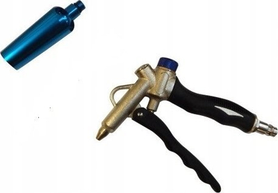 Pistoletë fryrje Silver Blow Gun, gryka Turbo Venturi, trup alumini, e zezë