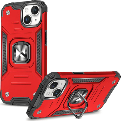 Mbrojtëse telefoni Wozinsky Ring Armor për iPhone 15, me unazë, e kuqe